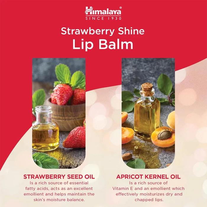 Himalaya Lip Balm Strawberry Shine 4.5 gms