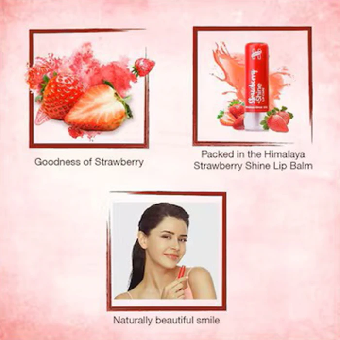 Himalaya Lip Balm Strawberry Shine 4.5 gms