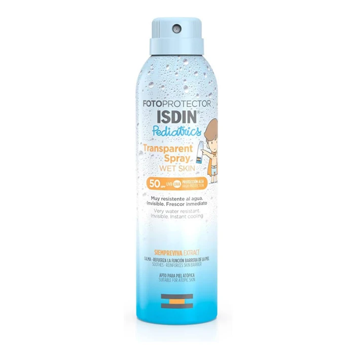 ISDIN Fotoprotector Wet Skin Trans Spr 50+ 250ml Pediatrics