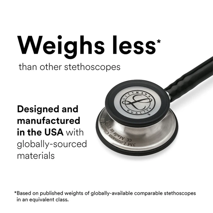 Littmann Classic III Monitoring Stethoscope 27 inch Black Edition ChestPiece Black Tube