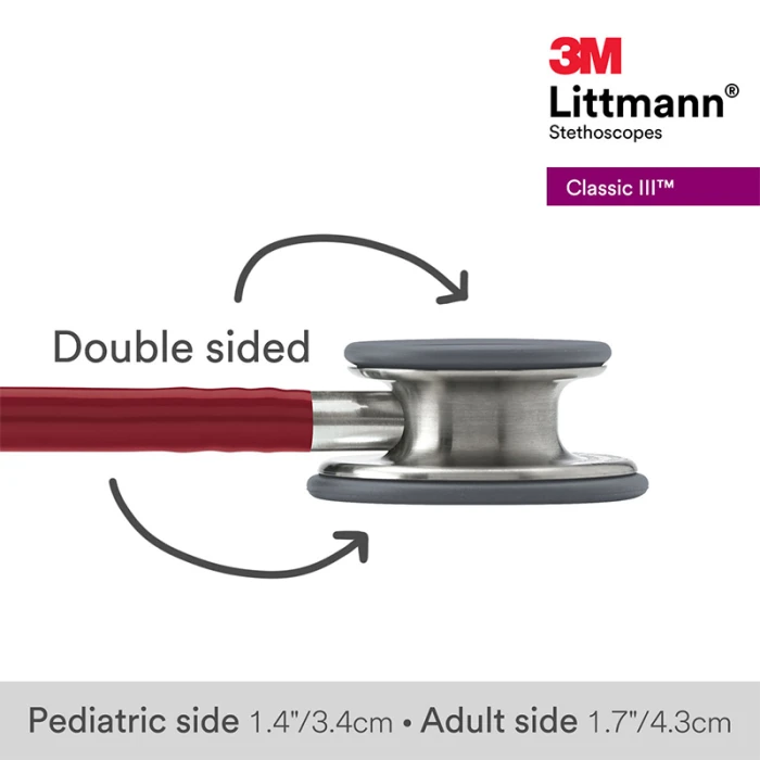 Littmann Classic III Monitoring Stethoscope 27 inch Burgundy Tube