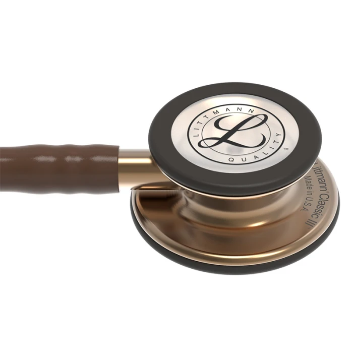 Littmann Classic III Monitoring Stethoscope Copper Finish Chestpiece Chocolate Tube 27 inch