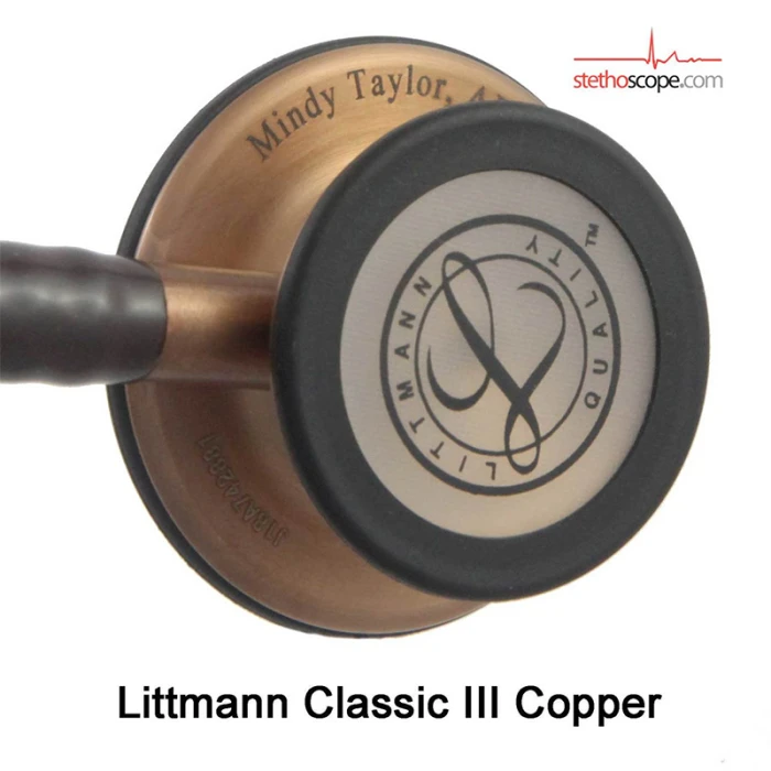 Littmann Classic III Monitoring Stethoscope Copper Finish Chestpiece Chocolate Tube 27 inch