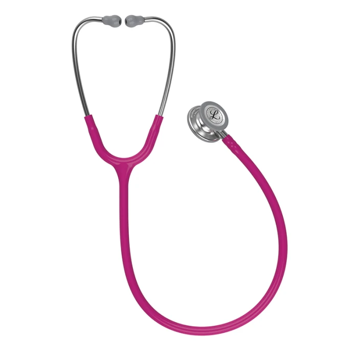 Littmann Classic III Monitoring Stethoscope Raspberry Tube Stainless Stem and Headset 27 inch