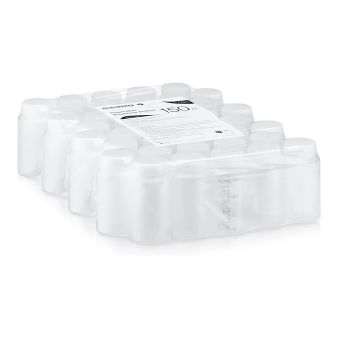 Medela Bottles 150ml With Lids Pack of 40 White