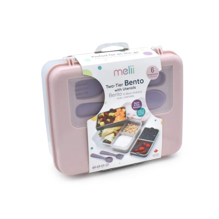 Melii 2 Tier Bento Lunch Box Pink