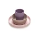 Melii 3 Piece Silicone Meal Set - Plate, Bowl & Cup (Pink, Grey, Purple)