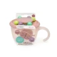 Melii Abacus Snack Container With Finger Trap Pink
