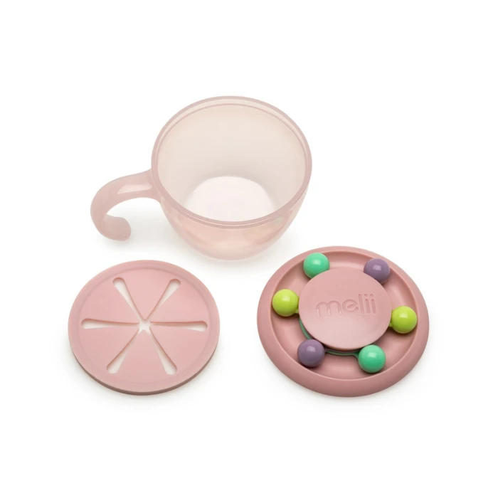 Melii Abacus Snack Container With Finger Trap Pink