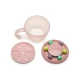 Melii Abacus Snack Container With Finger Trap Pink