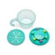Melii Abacus Snack Container With Finger Trap Turquoise