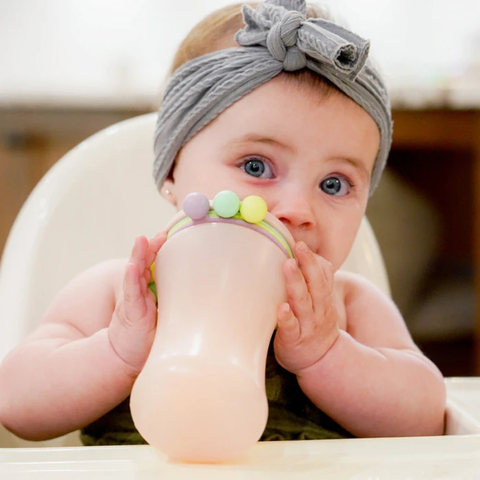 Melii Abacus Straw Sippy Cup Pink 340 ml