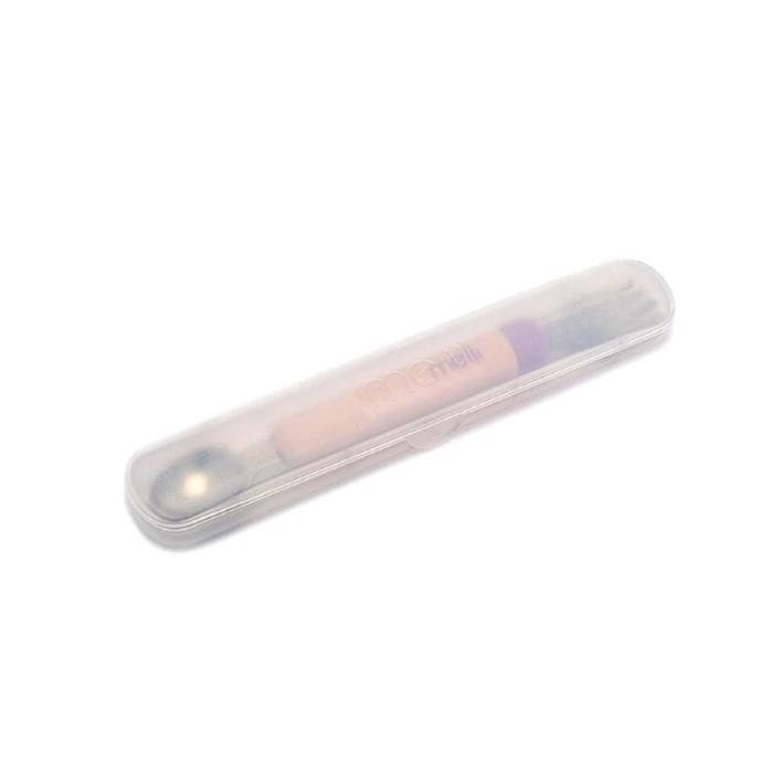 Melii Detachable Spoon & Fork With Carrying Case Pink & Purple