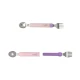 Melii Detachable Spoon & Fork With Carrying Case Pink & Purple