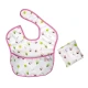 Melii Fold Up Bib With Scoop White & Pink Bulldog 2 pcs