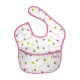 Melii Fold Up Bib With Scoop White & Pink Bulldog 2 pcs