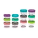 Melii Glass Food Storage Container 12 pcs set (6 x 4oz & 6 x 2oz)
