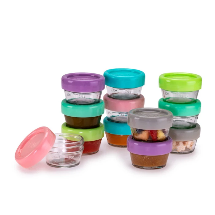 Melii Glass Food Storage Container 2oz 12 pcs