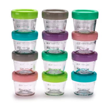 Melii Glass Food Storage Container 4oz 12 pcs