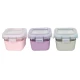 Melii Glass Food Storage Containers With Silicone Sleeve 160 ml Pack of 3 - Pink, Purple, Grey