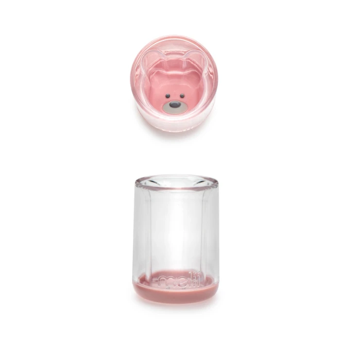 Melii Plastic Cup Pink Bear