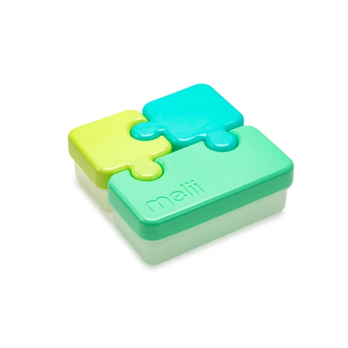 Melii Puzzle Food Container - Lime, Turquoise Green