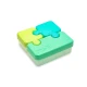 Melii Puzzle Food Container - Lime, Turquoise Green