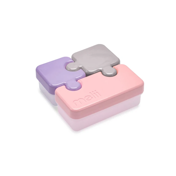 Melii Puzzle Food Container - Pink, Purple, Grey