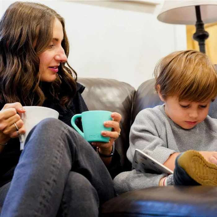 Melii Silicone Bear Mug - 2 Pack (Mint & Turquoise)