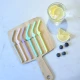 Melii Silicone Straws With Animals Clip Design & Cleaning Brush 6 pcs