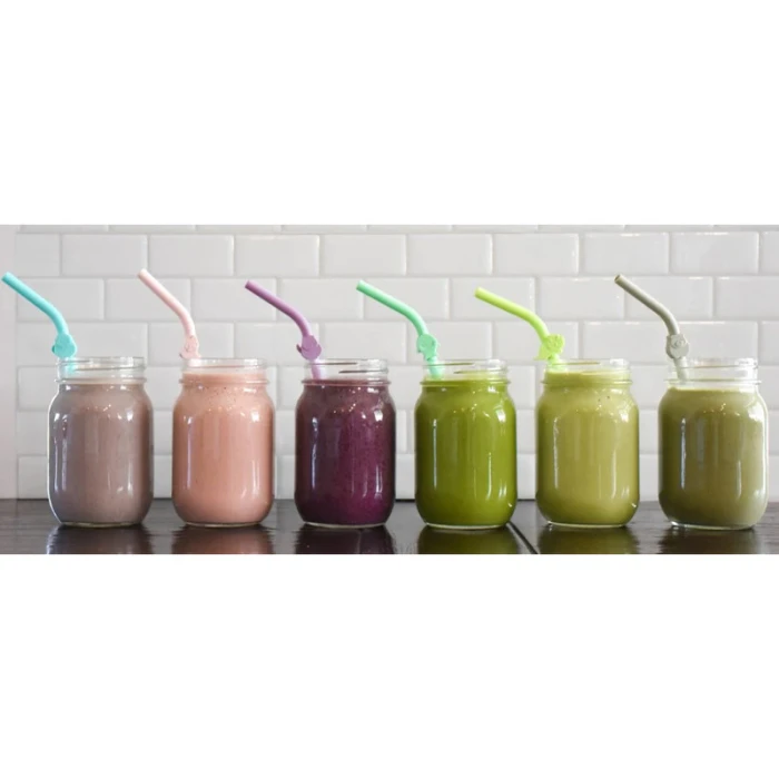 Melii Silicone Straws With Animals Clip Design & Cleaning Brush 6 pcs