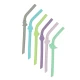 Melii Silicone Straws With Animals Clip Design & Cleaning Brush 6 pcs