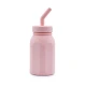 Melii Silicone Water Bottle With Straw 230 ml Pink