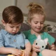 Melii Snack Container With Finger Trap - Grey & Pink Bulldog