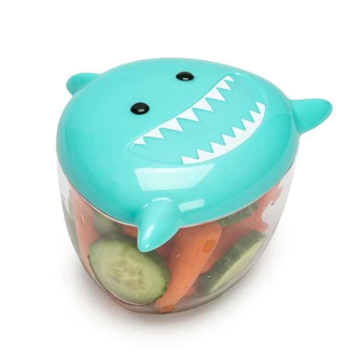 Melii Snack Container With PCTG Base - 3 Pack Bulldog, Shark, Cat 232ml