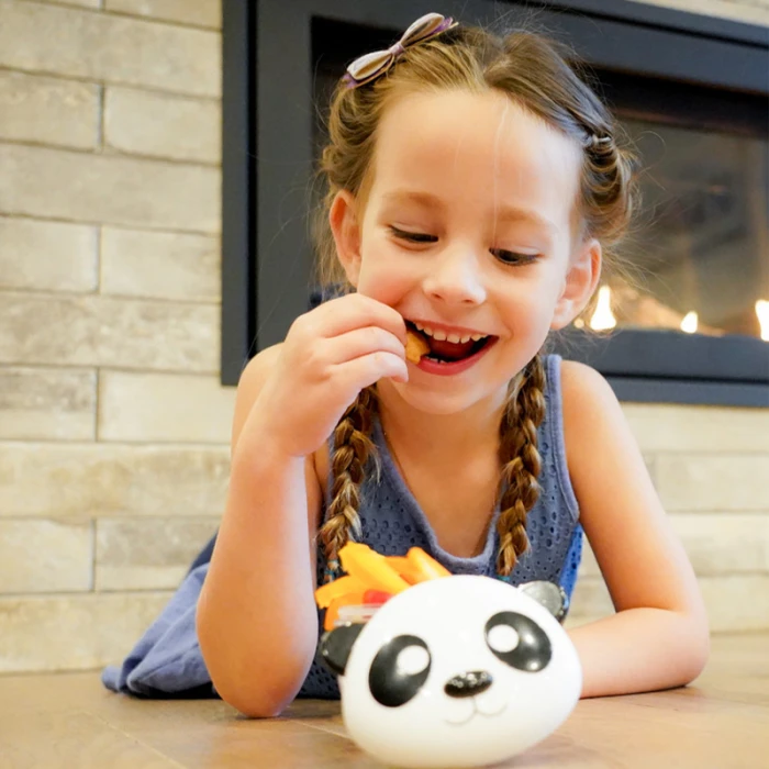 Melii Snack Food Storage Container Pack of 3 Panda, Bulldog, Lion