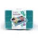Melii Snackle Food Container With Removable Divider Turquoise 4oz