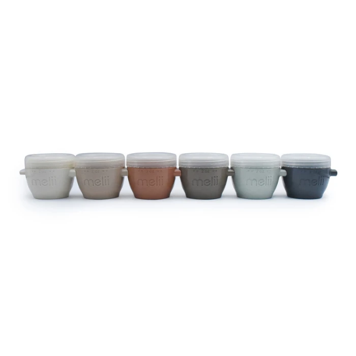 Melii Snap & Go Pods 2oz, 6 Pcs Earth Tones