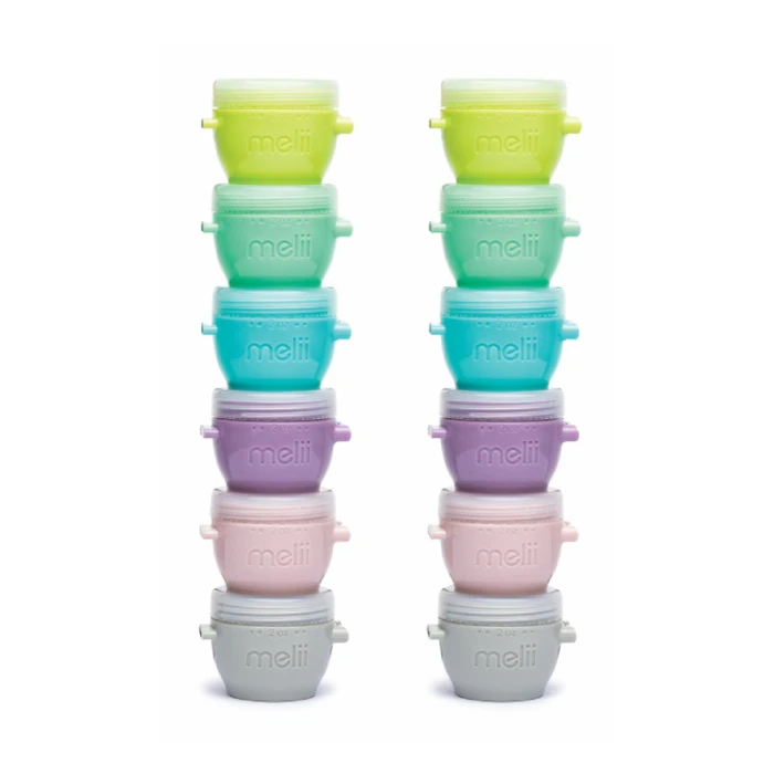 Melii Snap & Go Pods Baby Food Storage Container 2oz, 12 pcs
