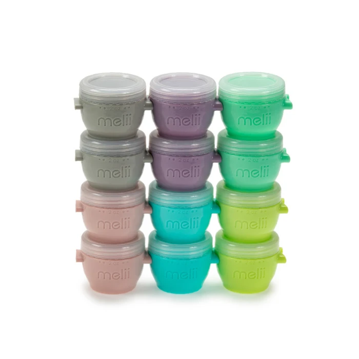 Melii Snap & Go Pods Baby Food Storage Container 2oz, 12 pcs