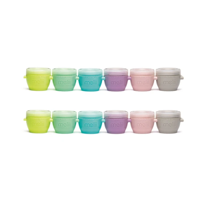 Melii Snap & Go Pods Baby Food Storage Container 2oz, 12 pcs