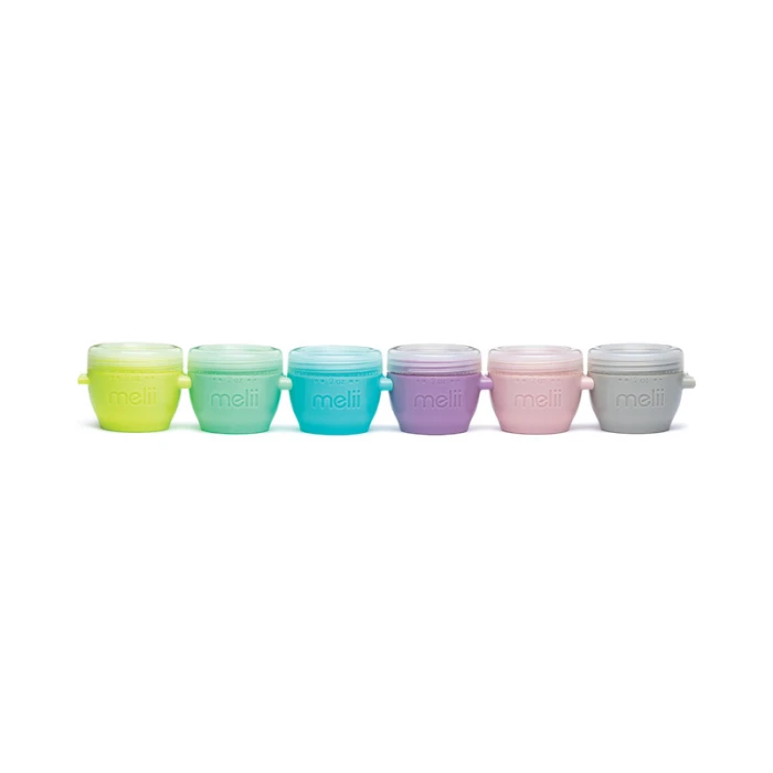 Melii Snap & Go Pods Baby Food Storage Container 2oz, 6 pcs