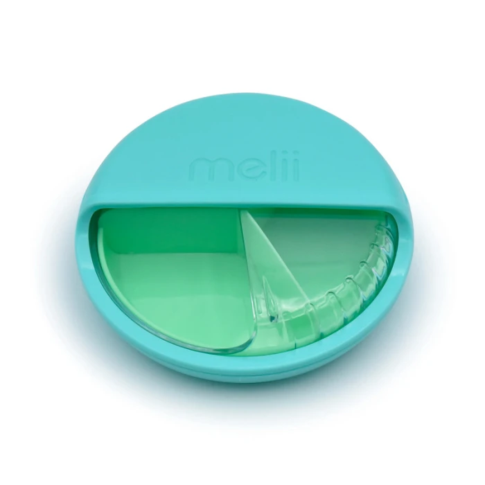Melii Spin 3 Compartment Snack Container Turquoise