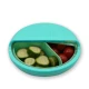 Melii Spin 3 Compartment Snack Container Turquoise