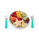 Melii Spoons & Forks Set - Brown Bear & Turquoise Shark (4 Pcs)