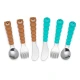 Melii Utensil Set - Brown Bear & Blue Shark (6 Pcs)