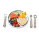 Melii Utensil Set - Purple Cat & Grey Bulldog (6 Pcs)