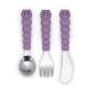 Melii Utensil Set - Purple Cat & Grey Bulldog (6 Pcs)
