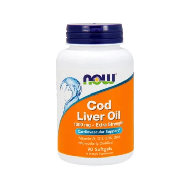 NOW Cod Liver Oil Extra Strength 1000 mg 90 Softgels