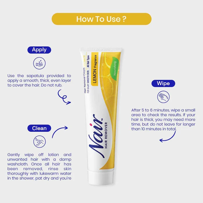 Nair Hair Remover Cream Tube Lemon 110g